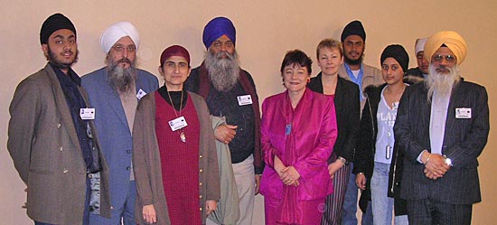 Shingara Singh( extreme right) and a UNITED SIKHS delegation with the MEPs in the European parliament.