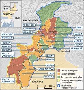 Pakistan IDP map Courtesy of BBC.com