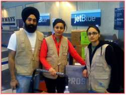 UNITED SIKHS Medical team with supplies at O'Hare