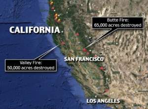 Wildfires Across California