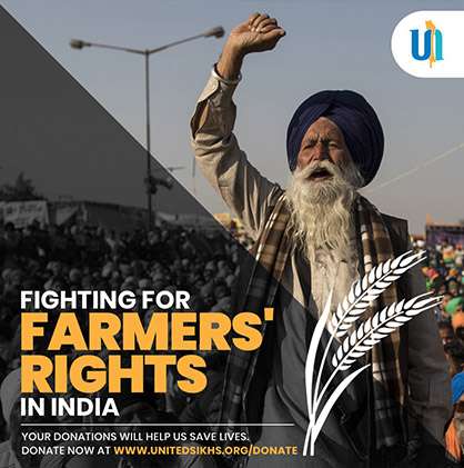 Since the start of farmer’s calls for economic justice in India from summer 2020, UNITED SIKHS teams have been providing continuous medical, food, water, housing, clothing, ambulance and legal humanitarian services to farmers camped outside Delhi in Haryana and Uttar Pradesh.