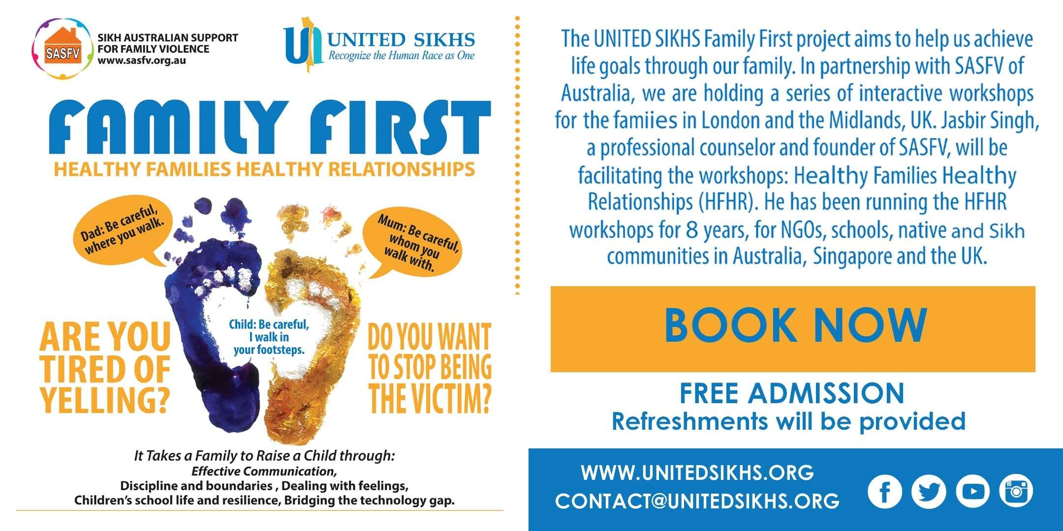 BOOK YOUR FREE TICKETS: Family First: Healthy Families, Healthy Relationships