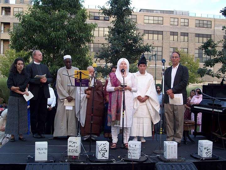 Members of different faiths who also led attendees in an Interfaith Prayer session